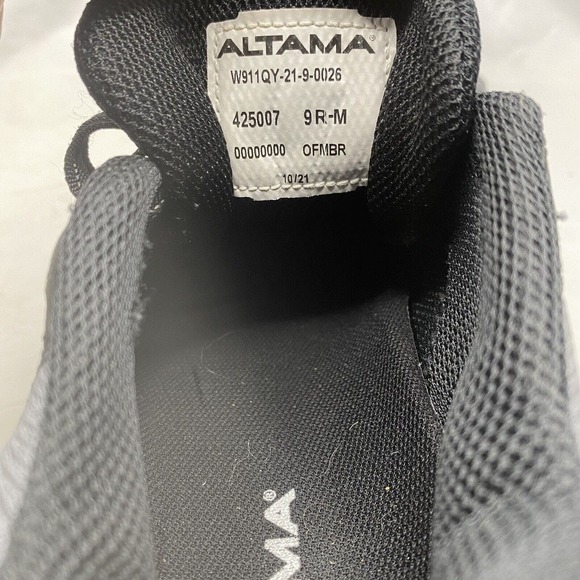 Altama Rugged Hiking Trail Shoes Black Mens Size 9 M EUC